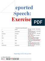Reported Speech:: Exercises