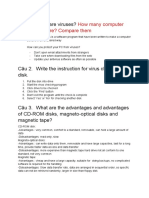 Câu 1. What Are Viruses?: How Many Computer Crimes Are There? Compare Them