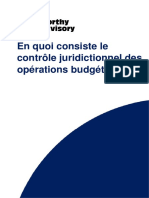 Contrôle Juridictionnel Des Opérations Budgétaires