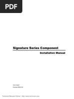 Signature Series Component: Installation Manual