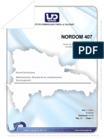 Nordom 407: Norma Dominicana Medicamentos. Etiqueta de Los Medicamentos. Norma General