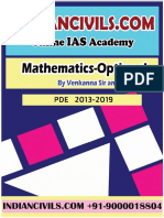 Mathematics-Optional: by Venkanna Sir and Satya Sir PDE 2013-2019