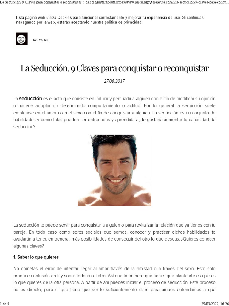 La Seducción. 9 Claves para Conquistar o Reconquistar ...