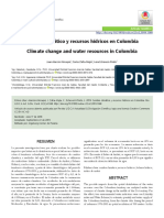 Articulo Cambio Climático y Recurso Hídrico en Colombia