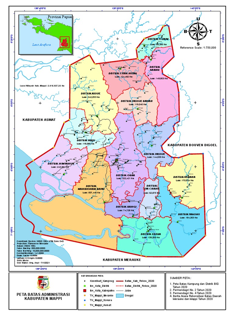 peta-administrasi-kabupaten-mappi-pdf-geography-mathematical-notation