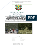 Evaluación de riesgo por peligro de flujo de detritos en Quebrada Acochacan