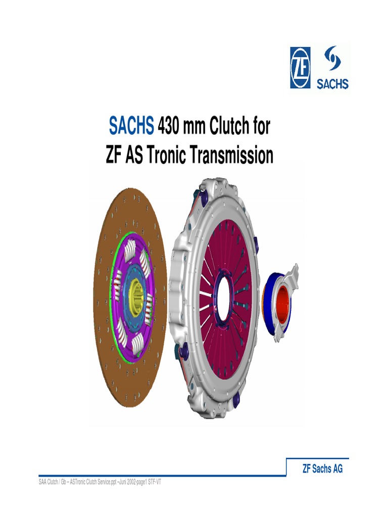 430 MM Clutch For ZF AS Tronic Transmission Sachs PDF Clutch