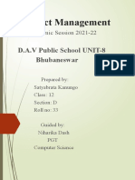 Product Management: D.A.V Public School UNIT-8 Bhubaneswar
