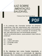 Quiz de Ciências Sobre Alimentação - 5º Ano