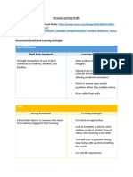 Personal Learning Profile