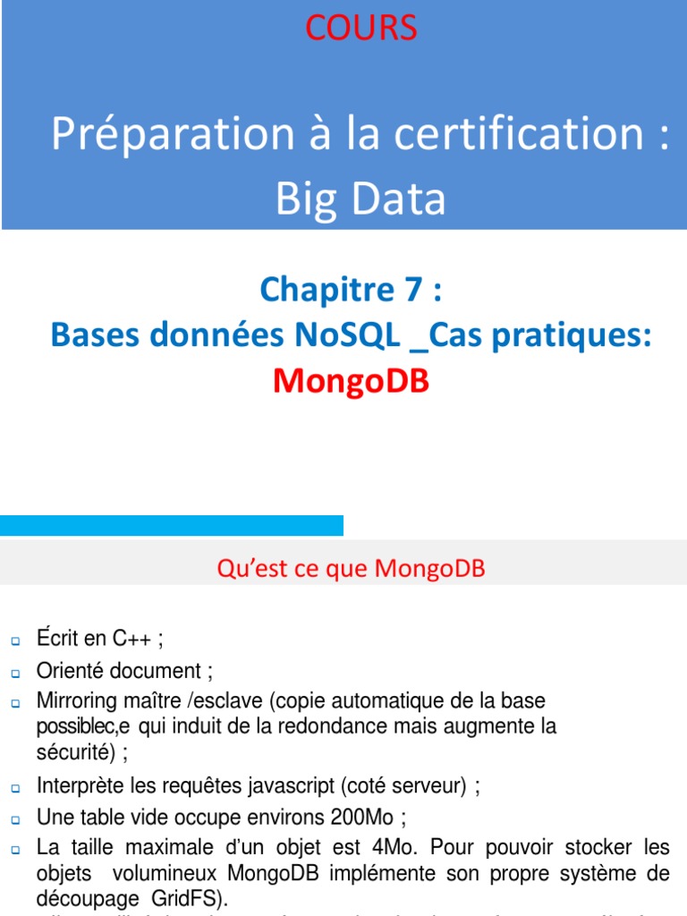 Guide d'installation et d'utilisation de MongoDB | PDF | MongoDB ...