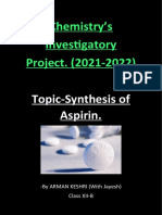 Synthesis and Analysis of Aspirin