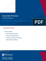 Corporate Finance: Course Introduction