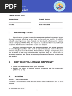 DRRR - Grade 11/12: I. Introductory Concept