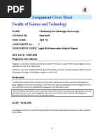 Assignment Cover Sheet Faculty of Science and Technology