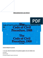 Code of Civil Procedure (MCQS) Objective Question-2nd Set - Advocatetanmoy Law Library