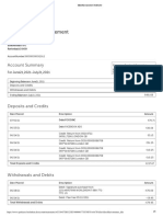 Deposit Account Statement