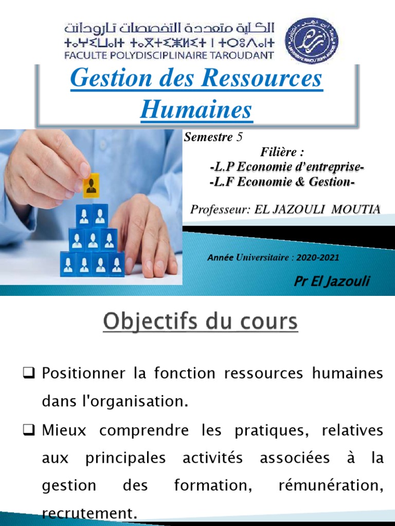 Gestion des Ressources Humaines 2021 | PDF | Recrutement | Gestion des ...