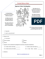 Caderno de atividades - texto Fadas Catalogadas