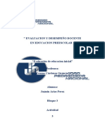 Evaluacion y Desempeño Docente b3 A3 Tarea