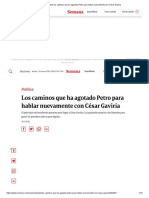 Todos Los Caminos Que Ha Agotado Petro para Hablar Nuevamente Con César Gaviria