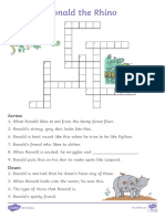 Ronald The Rhino Crossword