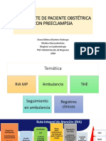 Transporte de Paciente Obstétrica Con Preeclampsia Dic 2018