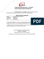 Certidão de Regularidade Profissional de Educação Física