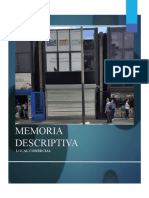 MEMORIA DESCRIPTIVA DE LOCAL COMERCIAL