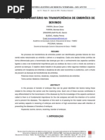 Aspectos Sanitarioos na Transferencia de embrião