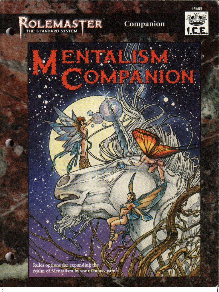 Rolemaster The Standard System - Mentalism Companion - Jeu De Rôle ICE