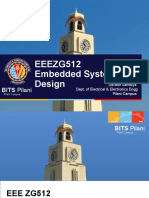 EEEZG512 Embedded Systems Design: BITS Pilani