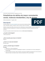 Estadísticas de Delitos de Mayor Connotación Social, Violencia Intrafamiliar y Ley de Drogas