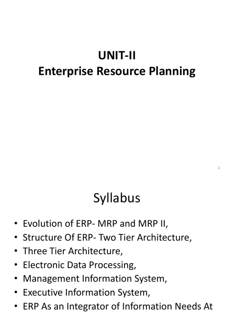 Understanding Enterprise Resource Planning | PDF | Client–Server Model ...
