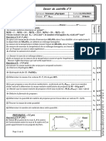 Devoir de Contrôle N°2 - Sciences Physiques - 1ère AS (2020-2021) MR Ridha Slimi