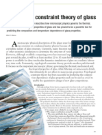 Topological Constraint Theory of Glass: John C. Mauro