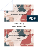 Ejercicios Matemáticas para Ingeniería I