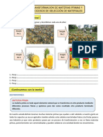 Transformacion de La Materia Prima