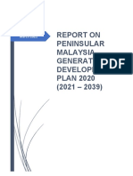 Report On Peninsular Malaysia Generation Development PLAN 2020 (2021 - 2039)