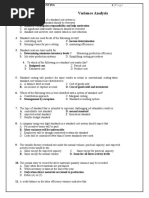 Chapter 12&13 Variance Analysis