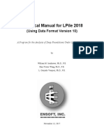 Technical Manual For Lpile 2018: (Using Data Format Version 10)