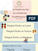 Quarter 3 Week 7: Mga Pangkat NG Mga Tao Sa Rehiyong Kinabibilangan Ko