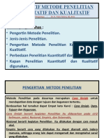 Gambaran Umum Metode Penelitian Kuantitatif Dan Kualitatif