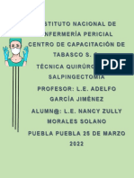 Técnica quirúrgica de salpingectomía