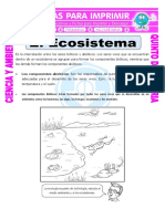 Ficha El Ecosistema para Quinto de Primaria