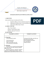 The Premier State University in Zamboanga Del Norte: Detailed Lesson Plan in Physical Education