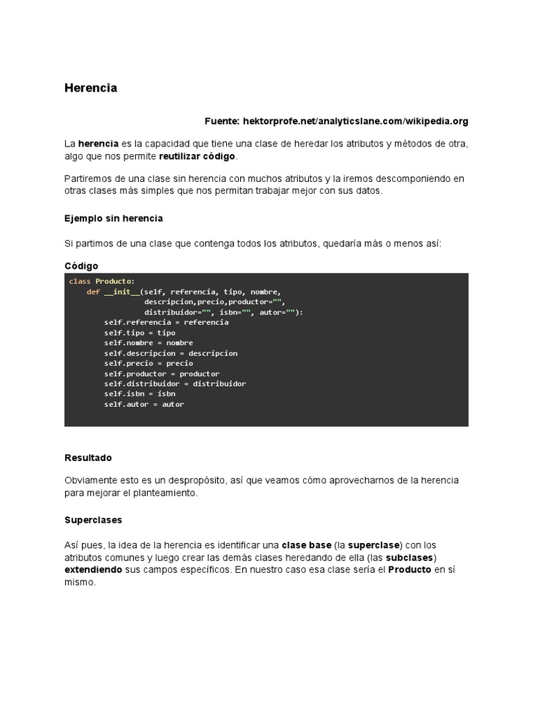 Herencia y Polimorfismo en Python | PDF | Python (lenguaje de ...