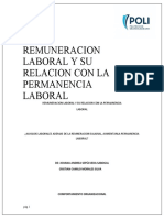 Remuneracion Laboral Y Su Relacion Con La Permanencia Laboral