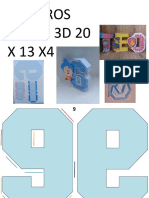 Numeros y Letras de 20 X 13 X 4 CM 3d