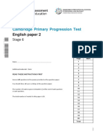 Cambridge Primary Progression Test: English Paper 2